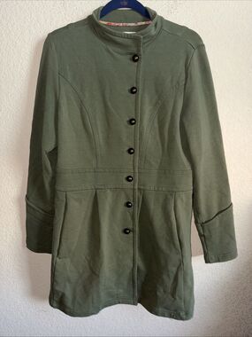 Matilda Jane Military Onyx Jacket Coat Army Green Gorp Chore Barn Utility L